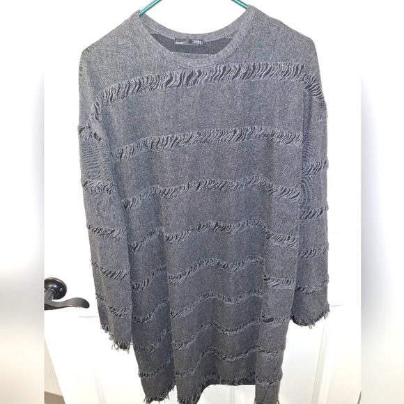 A Zara faded distressed ripped tunic top or short dress. - Picture 1 of 3
